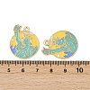 Alloy Enamel Pendants ENAM-V001-02B-G-3