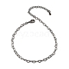 Brass Heart Link Bracelets for Women BJEW-G735-07B-4