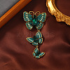 Creative Long Alloy Triple Butterfly Brooch PW-WG59366-04-1