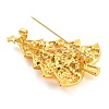 Christmas Theme Alloy Colorful Rhinestone Brooches JEWB-S022-02C-G-2