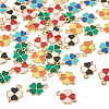 50Pcs 5 Colors Alloy Enamel Pendants ENAM-TA0003-81-2