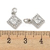 Brass Micro Pave Clear Cubic Zirconia Pendants KK-P275-32B-P-3