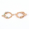 Brass Enamel Links KK-WH0036-04-1