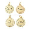 Brass Enamel Pendants KK-P293-09G-1