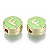 Alloy Enamel Beads ENAM-S122-028F-NR-2