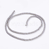 Opaque Solid Color Glass Bead Strands GLAA-F076-A07-2