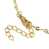 304 Stainless Steel Cable Chain Charm Bracelets for Women BJEW-JB11363-4