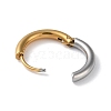 Two Tone 304 Stainless Steel Huggie Hoop Earrings EJEW-P250-01B-2