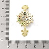 Rack Plating Brass Pave Colorful Cubic Zirconia Flower Connector Charms KK-C052-37A-G-3