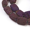(Holiday Stock-Up Sale)Electroplated Natural Lava Rock Bead Strands G-E497-J-03-1