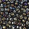 6/0 Electroplated Metallic Colours Round Glass Seed Beads X-SEED-A009-4mm-602-2