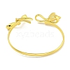 Rack Plating Bowknot Brass Cuff Bangles for Women BJEW-B106-25D-G-3