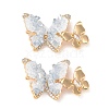 Natural Crystal Quartz Butterfly Links KK-B102-15G-1