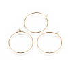 304 Stainless Steel Hoop Earrings Findings STAS-F227-54B-G-1