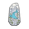 Aquarium Alloy Badges JEWB-M041-01D-1