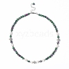 Gemstone & Natural Pearl & Glass Beaded Necklace with 304 Stainless Steel Clasp for Women NJEW-F302-05-2