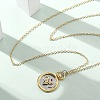 Brass Twelve Constellations Tarot Pendant Necklaces NJEW-Q006-01C-G-1