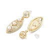 Natural Pearl Dangle Stud Earrings EJEW-P256-21G-2