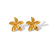 Elegant Flower Stainless Steel Stud Earrings Jewelry Accessories MD4643-1-5