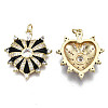 Brass Micro Pave Cubic Zirconia Pendants ZIRC-N039-055A-NF-2