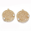 Brass Filigree Pendants KK-T038-337-1