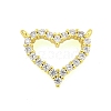 Rack Plating Brass Micro Pave Clear Cubic Zirconia Charms KK-U021-03G-1