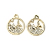 UV Plating Alloy Rhinestone Pendants FIND-B039-02G-06-1