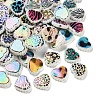 Rainbow Iridescent Printed Opaque Acrylic Beads OACR-D316-01B-01-1