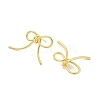 Bowknot Rack Plated Brass Stud Earrings for Women EJEW-Z051-10A-G-2