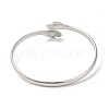 Non-Tarnish 304 Stainless Steel Double Hands Hug Open Cuff Bangle BJEW-L682-003P-2