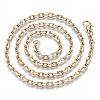 Brass Cable Chains Necklace Making MAK-N034-004B-G-2