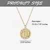 925 Sterling Silver 12 Constellation Necklace Gold Horoscope Zodiac Sign Necklace Round Astrology Pendant Necklace with Zircons Birthday Jewelry Gift for Women Men JN1089J-2