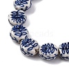 Handmade Blue and White Porcelain Beads Strands PORC-I027-15A-3