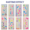 8 Sheets 8 Style Creative Fluorescent Arm Removable Temporary Tattoos Paper Stickers STIC-TA0002-02-9