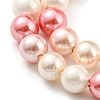 Electroplated Shell Pearl Beads Strands SHEL-F008-03A-10-3