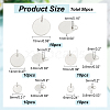  50Pcs 5 Styles 304 & 201 Stainless Steel Flat Round Tag Charms STAS-NB0001-93-2