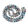 Electroplate Transparent Glass Beads Strands EGLA-N002-30-D01-2