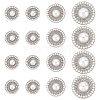 Gorgecraft 3 Style Alloy Rhinestone Shank Buttons FIND-GF0004-71P-1