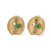 Brass & Glass & Plastic Stud Earrings EJEW-D302-03G-04-2