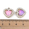 UV Plating Alloy with Mixed Color Glass Rhinestone Pendants FIND-M018-37G-3