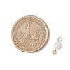 Natural Cultured Freshwater Pearl Potato Links Connector Charms PALLOY-JF04173-02-2