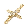 Brass Micro Pave Clear Cubic Zirconia Pendants KK-A212-06H-G-2