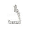 Rack Plating Brass Micro Pave Clear Cubic Zirconia Pendants KK-A224-03K-P-1