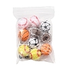 10Pcs 5 Colors Sport Theme Opaque Acrylic Resin Beads MACR-FS0002-05-6