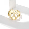 Brass Open Cuff Rings for Women RJEW-K289-01G-A-3