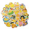 50Pcs Cute Yellow Duck Stickers AJEW-R002-08A-3