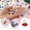 Spritewelry 96Pcs 24 Style Faceted Transparent Glass Charms GLAA-SW0001-04-14