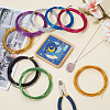 8 Rolls 8 Colors Flat Aluminum Wire AW-BC0003-40-4