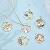 CHGCRAFT 24Pcs 6 Style Easter Alloy Enamel Pendants FIND-CA0006-11-4