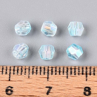 Transparent Spray Painted Glass Beads X1-EGLA-N018-4mm-06-1